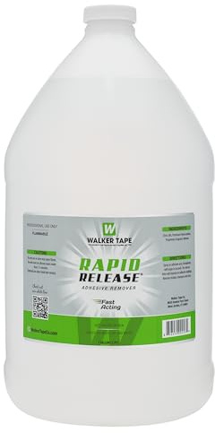 Walker Tape Rapid Release Gallon 128 fl oz, Fast-Acting Adhesive Remover for Hair Systems, Oil-Based Citrus Solvent for Tape in Remover Tasks, Toupee Cleanup and Professional Hairpiece Maintenance