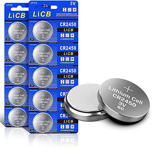 LiCB 10 Stück CR2450 3V Lithium Knopfzellen CR 2450 Batterien