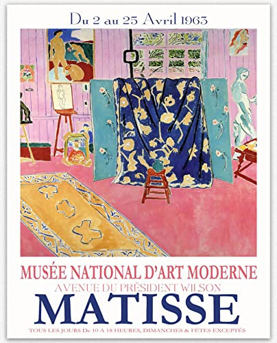 Matisse Wall Art Exhibition – Ästhetische Raumdekoration Poster & Drucke, Henri Matisse Raumaccessoires & Wanddruck Minimalistische Wandkunst Wohnungsdekoration Wohnkultur (13cm x 18cm)
