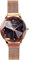 rorios Damen Uhren Leuchtenden Sternenklarer Himmel Damenuhr Armbanduhr Analog Quarz Ultradünne Edelstahl Mesh Mode Women Watches