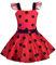 Lito Angels Kinder Mädchen Ladybug Marienkäfer Kostüm Polka Dots Kleid, Größe 4-5 Jahre 110 (Tag-Nummer 120), Rot