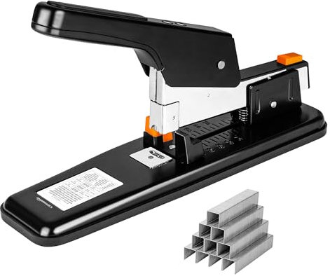 Amazon Basics Profi-Heftgerät, 90 Blatt, Silber