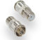 HB-Digital Sat Quick Plug Enchufe de Prueba: Enchufe rápido F (satélite DVB-S/S2 Macho) a Enchufe F (satélite DVB-S/S2 Hembra) Adaptador de Conector de TVEnchufe F niquelado