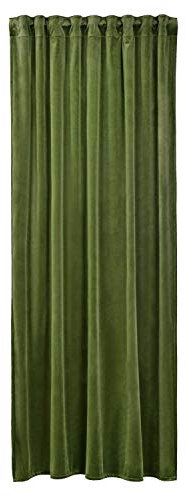 Möbel Jack Schlaufenschal Schlaufenvorhang Fenstervorhang | Grün | 135x245 cm | Samt