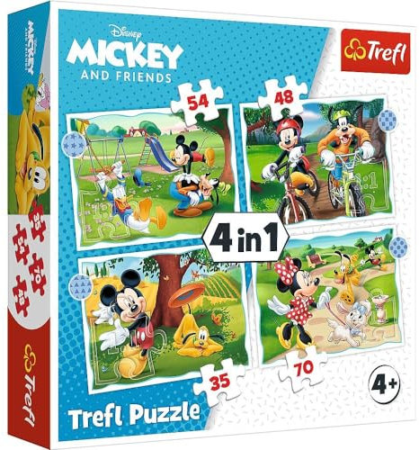 Trefl 4 in 1 Puzzle - Mickey Mouse Nice Day