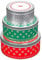 Tala Festive Design Cake Storage Tins, Set of 3 Round Nesting Cake Storage Tins, Perfect for storing Cakes, Biscuits and Savoury goods, Sizes are 25.5cm x 10cm, 22 x 9.5cm and 17cm x 8.2cm