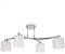 Light-Home Canis Deckenbeleuchtung Lampen Deckenlampen - Deckenlampe Industrial für Wohnzimmer Schlafzimmer und Esszimmer - Pendelleuchte Glas mit Metall 4-Flammig - Chrom