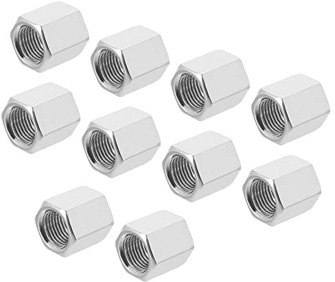 sourcing map 15 Stück Sechskant Überwurfmuttern M10x1mm Gewinde 15mm Länge Hülse Stehbolzen Adapter Rohrverbinder