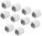 sourcing map 15 Stück Sechskant Überwurfmuttern M10x1mm Gewinde 15mm Länge Hülse Stehbolzen Adapter Rohrverbinder