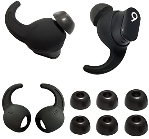 Luckvan Cuscinetti auricolari in memory foam per Beats Studio Buds auricolari per Beats Auricolari Custodia di ricambio per Beats Studio Buds Ear Tips fit in custodia di ricarica, nero