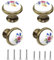 Gad2go 4Pcs Vintage Round Cabinet Knobs Ceramic Knob Furniture Knobs Drawer Handle for Kitchen Cupboard Cabinet Drawer