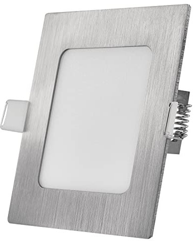 EMOS LED Panel 7 W, quadratische 480 lm Einbauleuchte, Deckenleuchte 12 x 12 cm, extra flach, Einbautiefe 2,1 cm, 3 einstellbare Lichtfarben warmweiß-neutralweiß (3000/3500/4000K), inkl. LED-Treiber