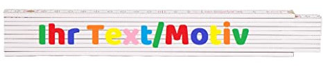 GE24 Zollstock personalisiert |Glieder-Maßstab mit Firmen-Logo oder Bild und Wunsch-Text | Meterstab individuell bedruckt