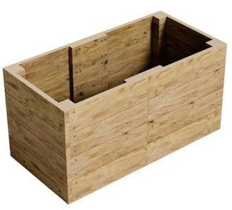 Conka Garden - Wooden Raised Bed Kit - Large Garden Planters for Vegetables, Herbs, Flowers – Start Growing Plants Earlier & Better - Durable & Resistant FSC Treated Timber 60cm H, 60cm x 120cm