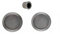 AZERODESIGN- Kit Puerta Corredera- Tirador Puerta Corredera-Tirador Uñero para Puerta Correderas-Rosetas Redondas y Dedal Central-Medidas 56mm y dedal 29mm(NIQUEL SATINADO)
