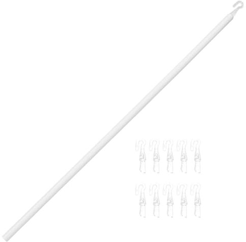 PATKAW Metallo 1 Set per Veneziane Hardware per Tende Orizzontali Asta per Tenda Verticale Sostituzione della per Tende Ganci per Tendaggi Pp Barra Diagonale Bianca Gancio