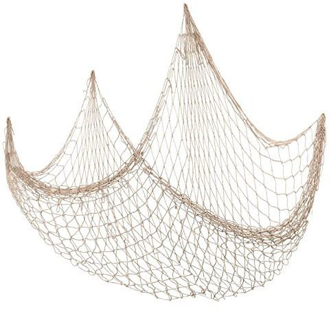 TakFree Fischernetz Deko 100 x 200 cm Deko Fischernetz Netz Mediterranen Stil Fischer Netz Decor Fischernetzdekoration für Zimmer Hochzeit