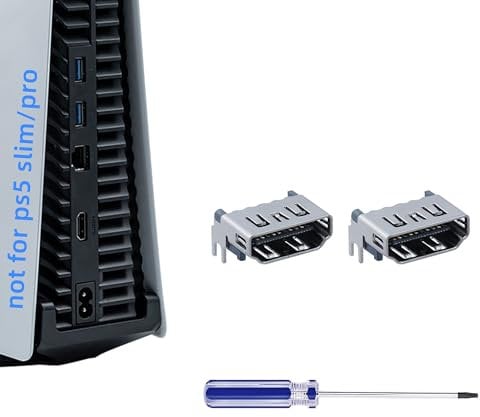 Mcbazel HDMI Port Socket Connector for PS5 Digital Edition/UHD, HDMI Port Interface Replacement with T8 Screwdriver for PS5(Not for PS5 Slim/PS5 Pro)