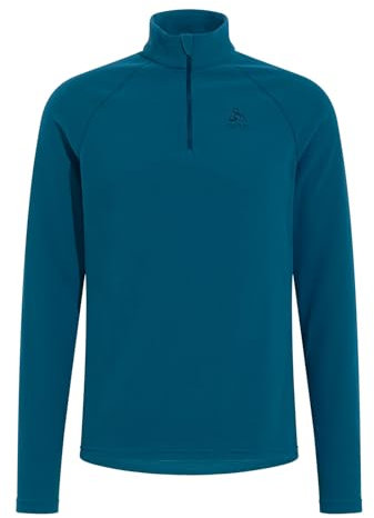 Odlo Herren Langarm Shirt mit Reißverschluss RIGI, Saxony Blue, M
