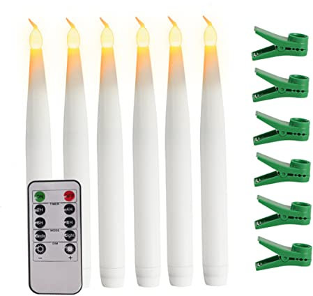 DOITOOL 6 Stk Flammenlose Spitzkerzen Batteriebetriebene Kerzen Weihnachtslicht-clips Led-kerzenlampe Kerzenlicht Weihnachtskerzenlampe Weihnachtsbaumkerze Fernbedienung Schmücken