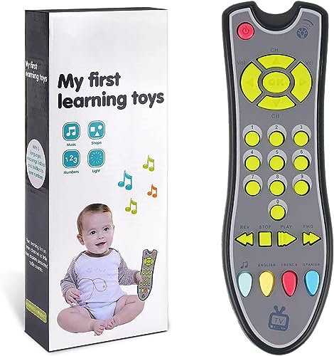 Baby TV Remote Toy for 1 Year Old Boys Gifts for 1-3 Year Old Boys Girls Musical Baby Sounds Toys for Babies 12-18 Months Early Education Toys for 1 2 3 Year Old Boys Girls Toddler