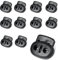 FirSea 10PCS Fermacorda a Molla, Serrature per Cavi, Chiusure a Molla per Morsetto Con Coulisse, Serrature per Scarpe, Lacci per Scarpe, Coulisse, Paracord, Borse, Abbigliamento (Nero)