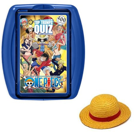 Winning Moves TOP Trumps Quiz - One Piece mit Ruffy Strohhut - Alter 12+ - Deutsch, WM17737H