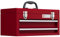 DURHAND 2 Drawer Tool Chest, Lockable Metal Tool Box with Ball Bearing Runners, Portable Toolbox, 460mm x 240mm x 220mm, Red