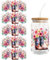 UV DTF Tasse Wrap Transfer Sticker,Asudaro 5Blätter Rub on Sticker Aesthetic Wasserdicht Floral Theme Transfer Sticker Transferfolie für 16oz Glasbecher Glas Tassen Dekor Pflanze Aufkleber Typ 5