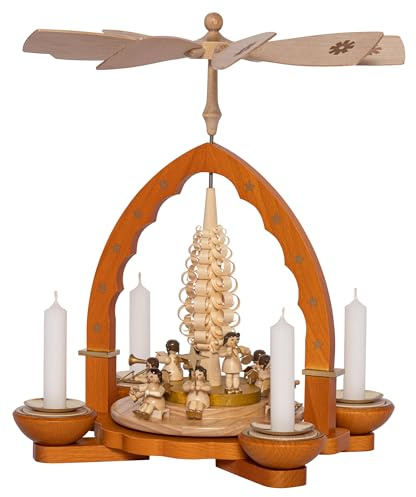 Richard Glaesser Pyramide Engelkonzert Natur für Teelicht und Kerzen aus Seiffen im Erzgebirge, 16069