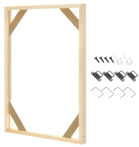 PATIKIL 16x20 inch Canvas Stretcher Bars, DIY Removable Wooden Splicing Canvas Frames Kit for Oil Paintings Poster Picture Photo, Arts Accessory, Paint by Numbers