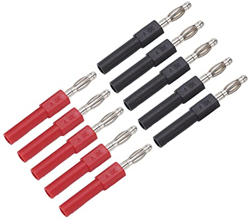 ZJchao 10 A J.20012 Bananenstecker, 4 Mm Stecker auf 2 Mm Buchse, Hohe Leitfähigkeit, Langlebiges Material, Stabile Leistung, Breite Anwendung, Exquisites Aussehen, Ideal für