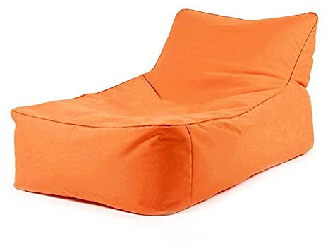 Einfarbiger faltbarer Sitzsack-Sofabezug für Erwachsene, Gartenliege, Liegestuhl, Orange, große Männergröße