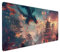 Tapis de Souris XXL 120 x 60 cm, Tapis de Souris Gamer Rouge Tapis de Bureau Japon Mouse Pad Antidérapant Étanche, Bords Cousus Tapis de Bureau Gaming pour la Bureau, Jeux, Maison Déco Cadeau D-4