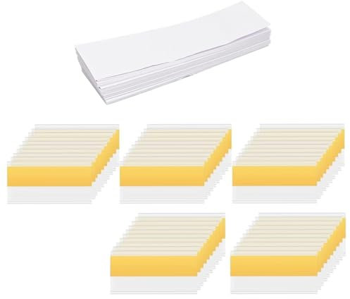SHENGYIG Porta Etichette Trasparenti 50 Pezzi Supporto Etichette, 3 x 10 cm, Etichette Adesive per Mensole con Carta Bianca, Cartellino del Prezzo Trasparente, per Scaffali, Biblioteche