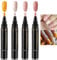 4Pcs 3-in-1 Gel Nail Polish Pen Set, UV LED Nail Varnish - Pink & Yellow, One Step Quick Dry Gel Nail Art Pens