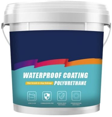 Abdichtungs- und Leckagereparaturbeschichtung, Polyurethan-Beschichtung, flüssiges Dichtmittel für Innen- und Außenbereich, für Dachwände, Badezimmer (300 ml), Wandlochfüller, Spray (grau