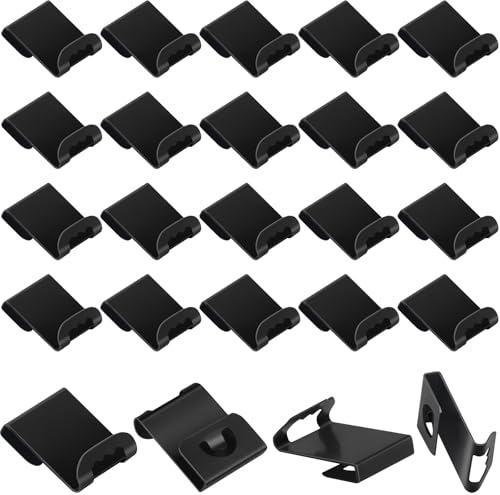 Poeland 20 Stück Aufhänger Haken für Bilder Rahmen, Zackenaufhänger Bilder Aufhängen Bildaufhängung Kit zum Aufhängen von Bilderrahmen für 2-3 mm dicke Alben (Schwarz)