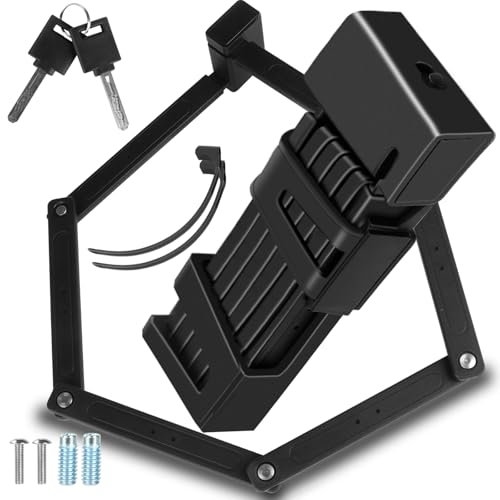CIOXSOIO Candado Bicicleta Plegable, 100cm Antirrobo Bicicleta, Antirrobo Bike Lock con 2 Llaves y Soporte, Portátil Candado de Bicicleta para Bicicleta, Motocicleta y Scooter Eléctrico