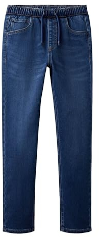 TWO SOON Jungen Jogger Jeans – Stretch Denim Hose mit Tunnelzug – Medium Rise Bequeme Schlupfhose für Kinder