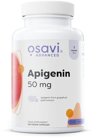 Osavi Apigenin 50 mg – 120 Vegan Capsules | Standardised Grapefruit Peel Extract (90% Apigenin) | Pure Plant Bioflavonoid | Clean Label | Suitable for Vegans, Vegetarians & Keto Diets