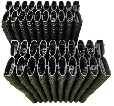 Gitterplatte für Rasenmäher 20 x 49 x 3 cm Rasenstabilisierung Paddockplatte (1, Schwarz)