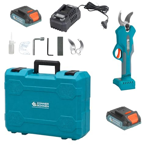 K&S Könner&Söhnen Akkuschere KS CPS20V-32 CASE PLUS mit robusten Stahlklingen und 3 Öffnungsvarianten (15, 25, 32 mm), Akku und Ladegerät sind im Lieferumfang enthalten + Akku KS 20V2-1 Geschenk!