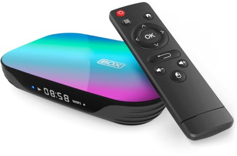 XUMIUZIY Boîtier TV 8K, 4 Go DDR3 32 Go EMMC Processeur Quad Core S905X3 Double WiFi 2,4 GHz 5 GHz Gigabit Ethernet USB 3.0 Sortie AV pour Domicile (+128G)