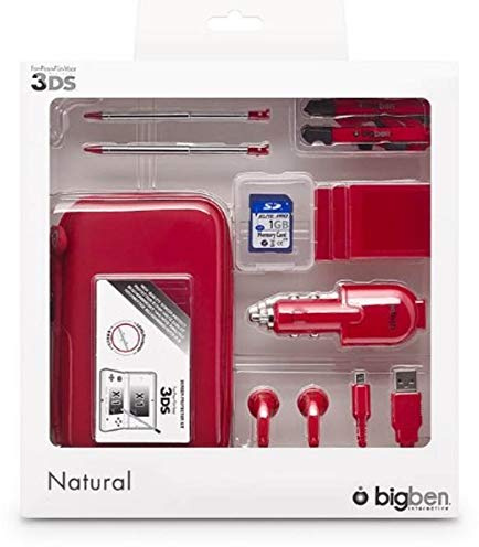 BigBen Interactive bb293128 Pack Natural Red, Zubehörset für Nintendo 3DS