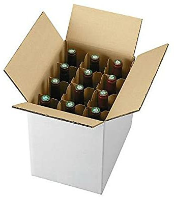 1 Versandkarton für 12 Wein-Flaschen mit Trennwand