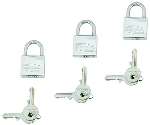 Lot de 3 cadenas marine identiques 30 mm / 6 clés