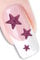 Nail Art 3d Glitter Stickers - Stars (Cerise Pink)