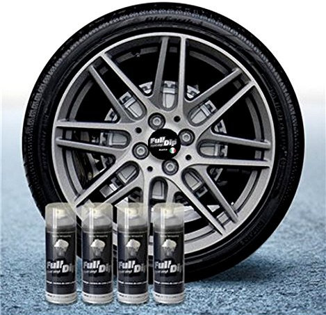 Sophisticauto Lot de 4 Sprays Full Dip Vinyles liquides Aluminium Métallisés Mat pelable 400 ML