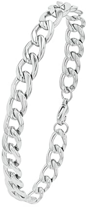 Amor Armband Edelstahl Herren Armschmuck, 21,5 cm, Silber, Kommt in Schmuck Geschenk Box, 9353231